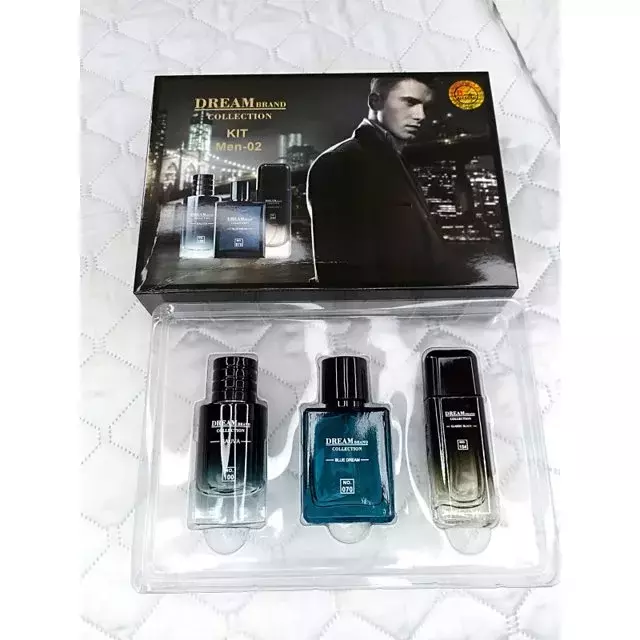 Kit 2 Dream Brand Collection - Inspirações Masc SAUVAGE , BLEU DE CHANEL, 212 VIP BLACK - 25ml cada